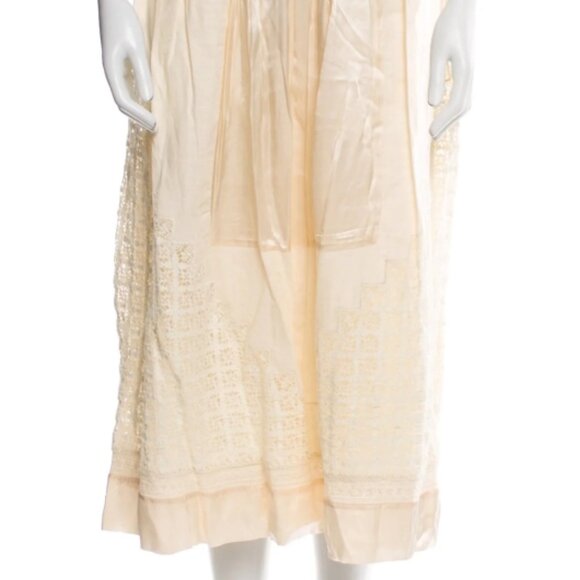 NWT ULLA JOHNSON Cadena Skirt in Ivory M $625 - Picture 9 of 9